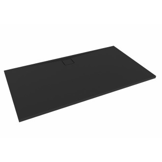 Sprchová vanička obdélníková SAT Vision 140x80 cm litý mramor černá SATSVVI14080C