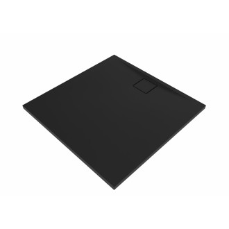 Sprchová vanička čtvercová SAT Vision 90x90 cm litý mramor černá SATSVVI90QC