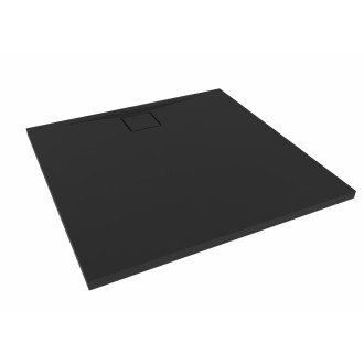 Sprchová vanička čtvercová SAT Vision 90x90 cm litý mramor černá SATSVVI90QC