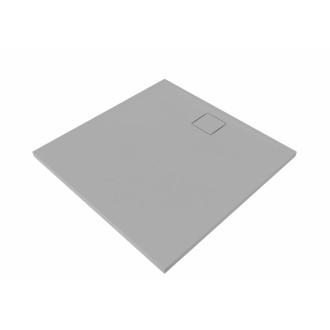 Sprchová vanička čtvercová SAT Vision 90x90 cm litý mramor šedá SATSVVI90QS