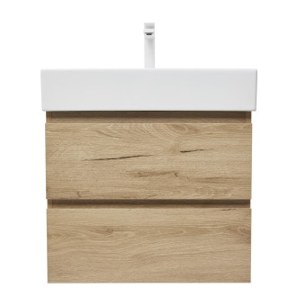 Koupelnová skříňka 2 zásuvková s umyvadlem SAT B-Way 59x50x45 cm dub mat BWAY260OAKU2BBI