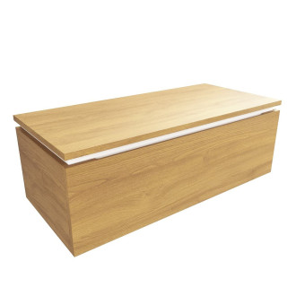 Koupelnová skříňka s krycí deskou SAT Feel 100x30x46 cm medový dub mat SATFEEL100DMDBEZ