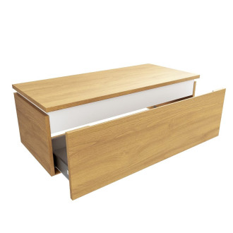 Koupelnová skříňka s krycí deskou SAT Feel 100x30x46 cm medový dub mat SATFEEL100DMDBEZ