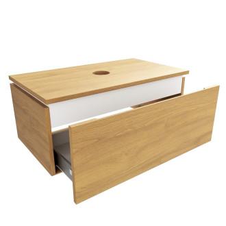Koupelnová skříňka s krycí deskou SAT Feel 80x30x46 cm medový dub mat SATFEEL80DMD