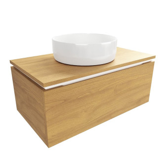 Koupelnová skříňka s krycí deskou SAT Feel 80x30x46 cm medový dub mat SATFEEL80DMD