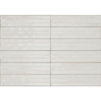 Obklad Ragno Look Bianco Struttura 3D Yubi 6x24 cm lesk RCU2