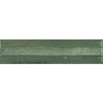 Obklad Ragno Look Verde Struttura 3D Yubi 6x24 cm lesk RCU8