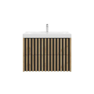 Koupelnová skříňka s umyvadlem SAT Delano 80x56x45 cm dub mat DELANO80ZDCUM