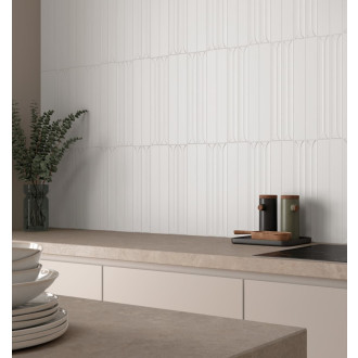 Obklad Equipe Hopp white 5x40 cm mat HOPP31181