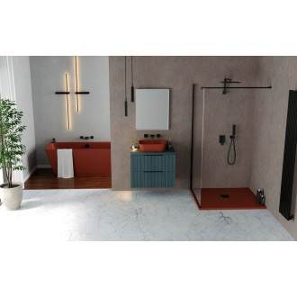 Sprchová vanička čtvercová Polysan Flexia 90x90 cm litý mramor hnědá 71546.71