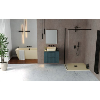 Sprchová vanička čtvercová Polysan Flexia 100x100 cm litý mramor béžová 71552.81