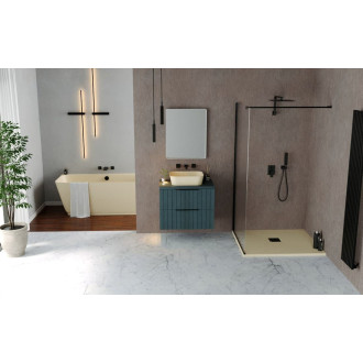 Sprchová vanička obdélníková Polysan Flexia 110x100 cm litý mramor béžová 72922.81