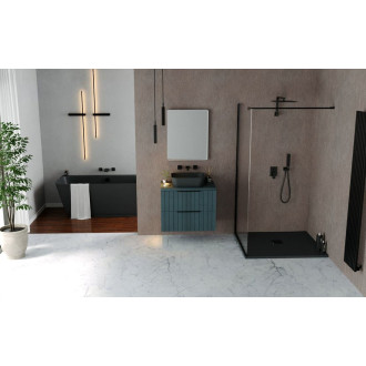 Sprchová vanička obdélníková Polysan Flexia 150x90 cm litý mramor antracit 72898.51