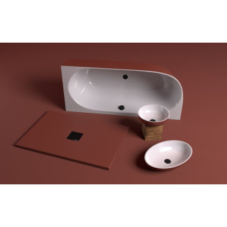 Sprchová vanička obdélníková Polysan Flexia 150x90 cm litý mramor hnědá 72898.71