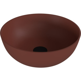 Umyvadlo na desku Polysan Banera 39x39 cm hnědá mat bez přepadu 14337.71