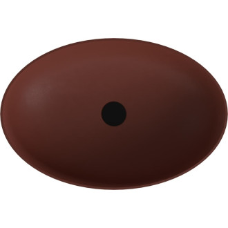 Umyvadlo na desku Polysan Banera 60x40 cm hnědá mat bez přepadu 14397.71
