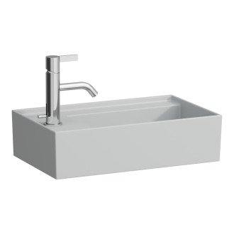 Umývátko Laufen Kartell 46x28 cm šedá mat bez otvoru pro baterii, bez přepadu H8153357591121