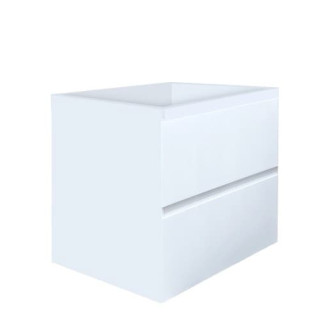 Koupelnová skříňka s krycí deskou SAT B-Way 59x50x45 cm bílá lesk BWAY260WDOAK