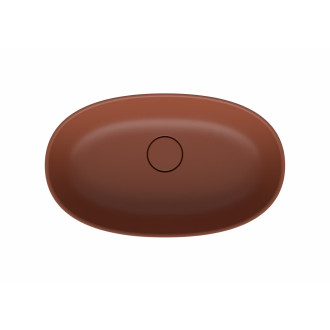 Umyvadlo na desku SAT Aula 60x36 cm cooper brown mat bez otvoru pro baterii, bez přepadu SATAU6036CB