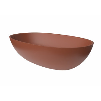 Umyvadlo na desku SAT Aula 60x36 cm cooper brown mat bez otvoru pro baterii, bez přepadu SATAU6036CB