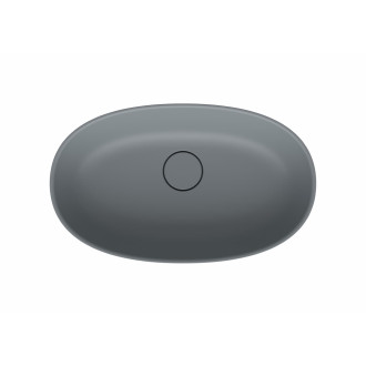 Umyvadlo na desku SAT Aula 60x36 cm světle šedá mat bez otvoru pro baterii, bez přepadu SATAU6036LG