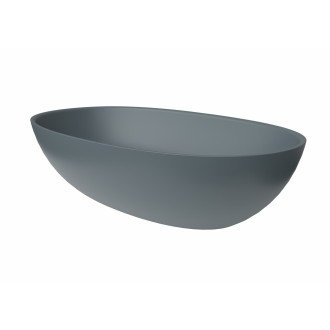 Umyvadlo na desku SAT Aula 60x36 cm tmavě šedá mat bez otvoru pro baterii, bez přepadu SATAU6036MG