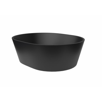 Umyvadlo na desku SAT Aula 47x38 cm černá mat bez otvoru pro baterii, bez přepadu SATAU4738C
