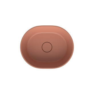 Umyvadlo na desku SAT Aula 47x38 cm růžová mat bez otvoru pro baterii, bez přepadu SATAU4738P