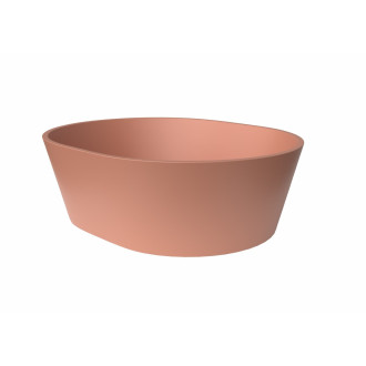 Umyvadlo na desku SAT Aula 47x38 cm růžová mat bez otvoru pro baterii, bez přepadu SATAU4738P