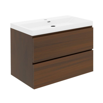 Koupelnová skříňka s umyvadlem SAT B-Way 79x30x45 cm ořech mat BWAY280NUTU4