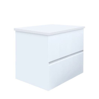 Koupelnová skříňka s krycí deskou SAT B-Way 59x50x45 cm bílá lesk BWAY260WDESK