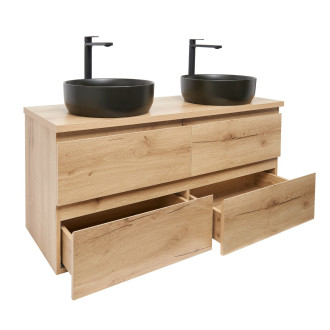 Koupelnová skříňka s umyvadlem SAT B-Way 119x50x45 cm dub mat BWAY2120OAKDU2BB