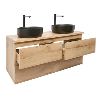 Koupelnová skříňka s umyvadlem SAT B-Way 119x50x45 cm dub mat BWAY2120OAKDU2BB