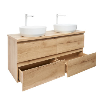 Koupelnová skříňka s umyvadlem SAT B-Way 119x50x45 cm dub mat BWAY2120OAKDU2B