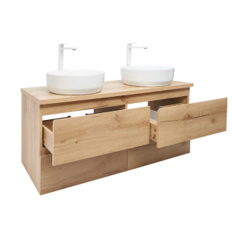 Koupelnová skříňka s umyvadlem SAT B-Way 119x50x45 cm dub mat BWAY2120OAKDU2B