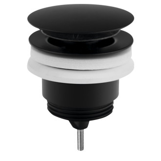 Umyvadlová výpust 5/4“, click-clack, velká zátka, 10-45mm, černá mat 7532.310.5X 58942