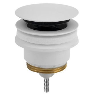 Umyvadlová výpust 5/4“, click-clack, velká zátka, 10-45mm, bílá mat 7532.310.5XD 58943