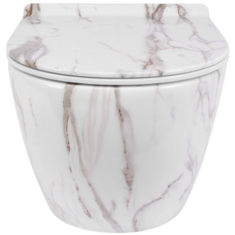 Rea Závěsné WC Carlos Rimless Duroplast Flat Zm Aiax Shiny Rea-c6385
