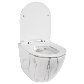 Rea Závěsné WC Carlos Rimless Duroplast Flat Zm Aiax Shiny Rea-c6385