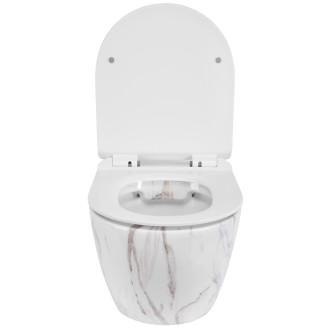 Rea Závěsné WC Carlos Rimless Duroplast Flat Zm Aiax Shiny Rea-c6385