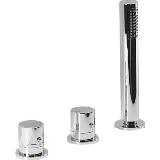 GO tříprvková termostatická baterie na okraj vany, chrom TH102