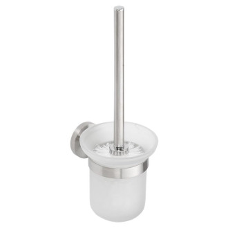 X-STEEL WC štětka závěsná, mléčné sklo, nerez mat XS301
