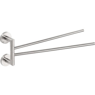 X-STEEL dvojitý držák ručníků otočný 370mm, nerez mat XS405