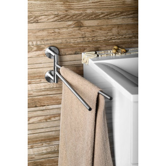 X-STEEL dvojitý držák ručníků otočný 370mm, nerez mat XS405