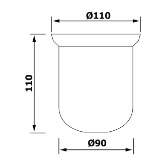 Miska na WC štětku pro X-ROUND/Trend-i/X-STEEL, XS301 mléčné sklo NDX310