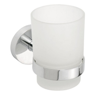 X-ROUND sklenka, mléčné sklo, chrom XR903