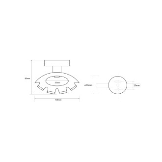 X-ROUND držák kartáčků, chrom XR901