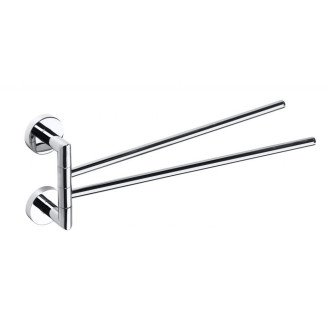 X-ROUND dvojitý držák ručníků otočný 380mm, chrom XR403