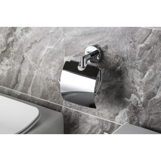 X-ROUND držák toaletního papíru s krytem, chrom XR702