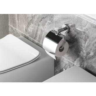 X-ROUND držák toaletního papíru s krytem, chrom XR702